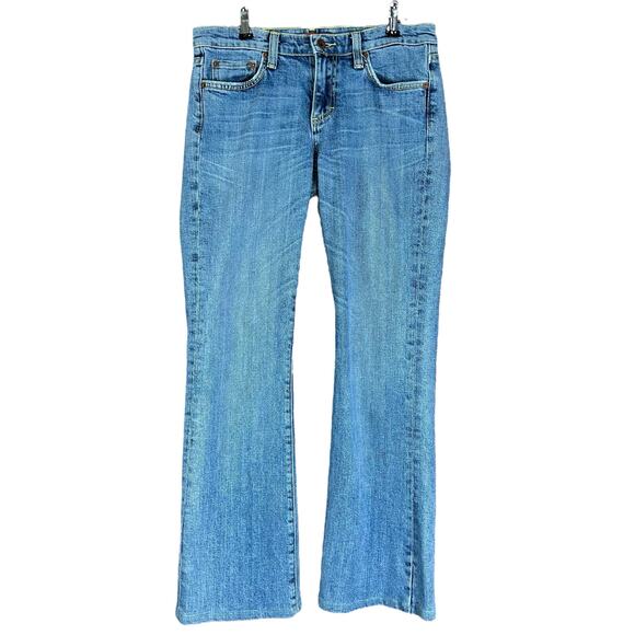 Vertigo Paris Jeans Women Size 29 Blue Medium Stone Wash Bootcut Mid Rise Denim - Picture 1 of 13